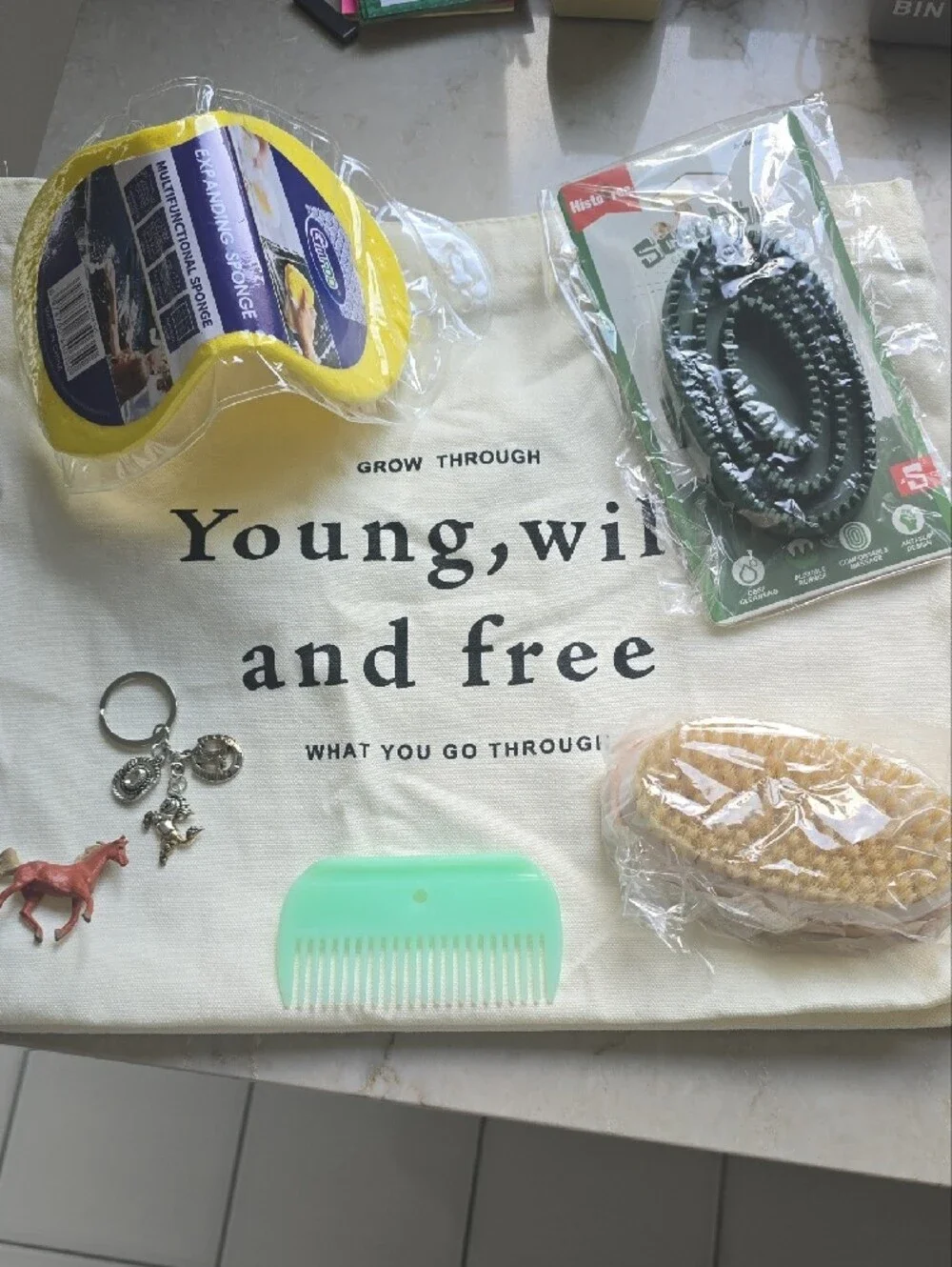 Canvas Tote Bag with 'Young, Wild and Free' W/ Goodies!